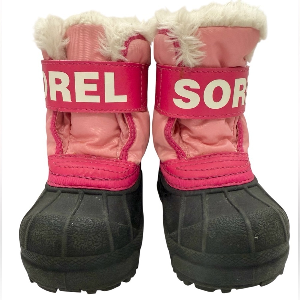 Sorel Kids' Pink and Black Snow Boots